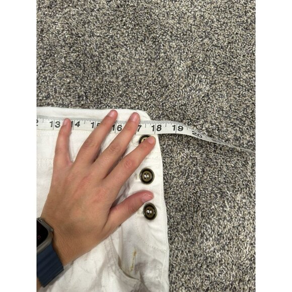 Pilcro Anthropologie White Overalls Design Size 31 - Picture 7 of 9